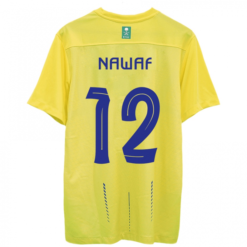 Børn Nawaf Al-Boushal #12 Gul Hjemmebane Spillertrøjer 2023/24 Trøje T-Shirt