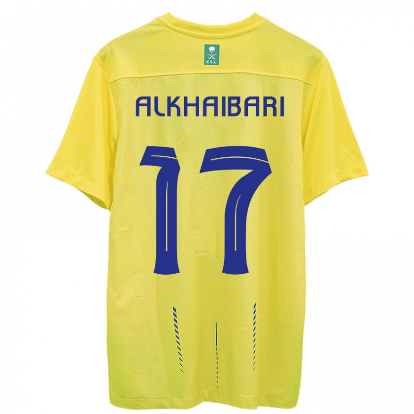 Børn Abdullah Al-Khaibari #17 Gul Hjemmebane Spillertrøjer 2023/24 Trøje T-Shirt