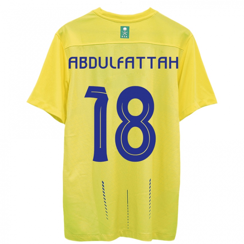 Børn Abdulfattah Adam #18 Gul Hjemmebane Spillertrøjer 2023/24 Trøje T-Shirt