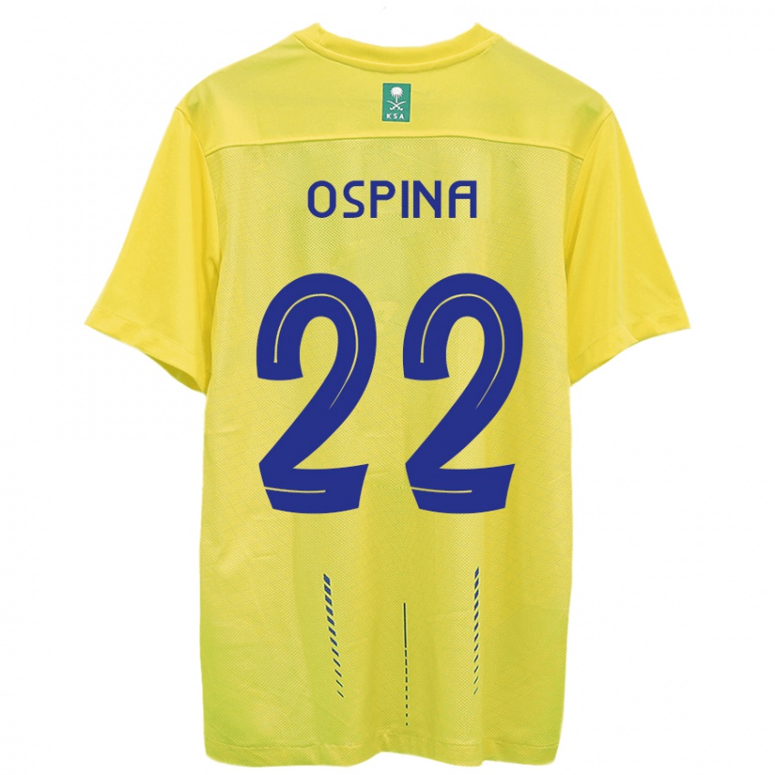 Børn David Ospina #22 Gul Hjemmebane Spillertrøjer 2023/24 Trøje T-Shirt
