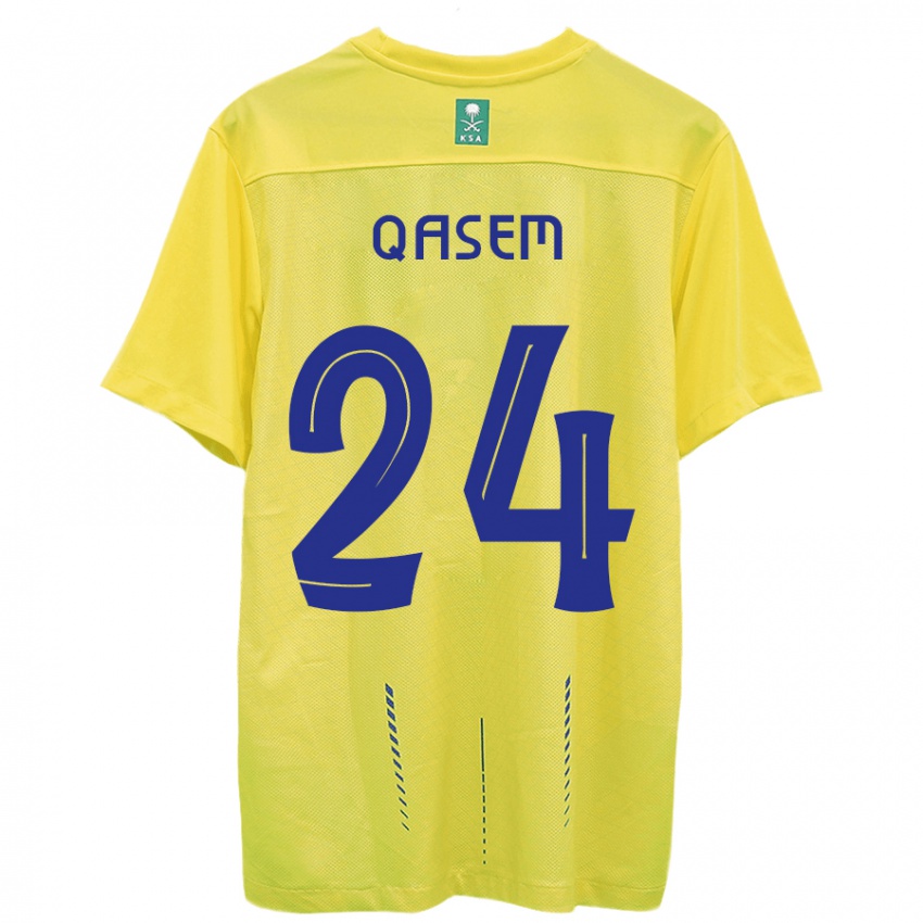 Børn Mohammed Qasem #24 Gul Hjemmebane Spillertrøjer 2023/24 Trøje T-Shirt