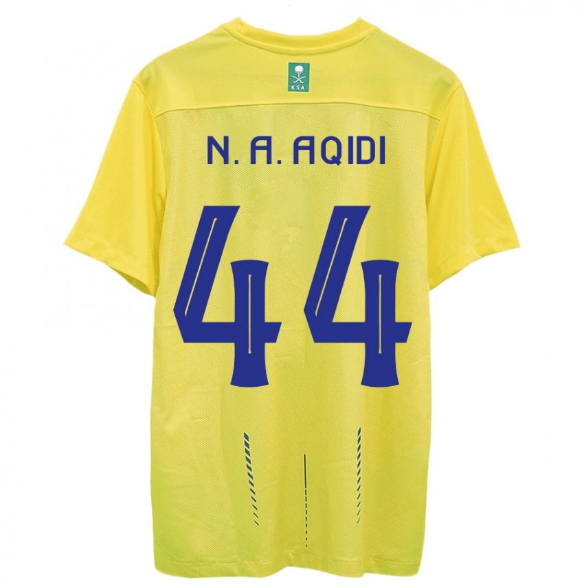 Børn Nawaf Al-Aqidi #44 Gul Hjemmebane Spillertrøjer 2023/24 Trøje T-Shirt