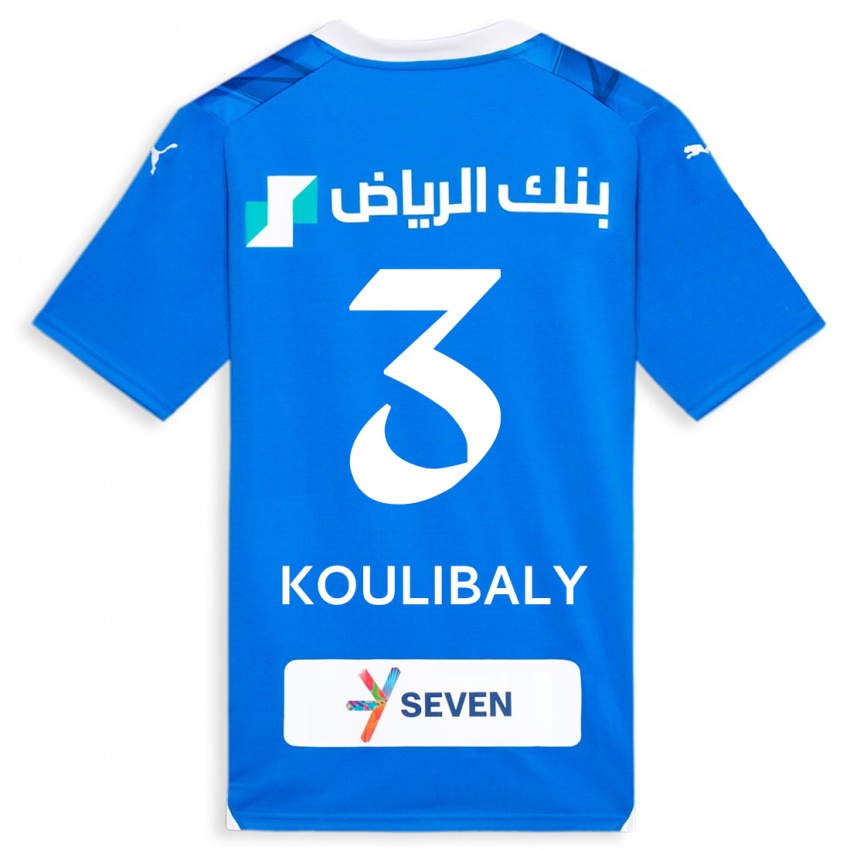 Børn Kalidou Koulibaly #3 Blå Hjemmebane Spillertrøjer 2023/24 Trøje T-Shirt