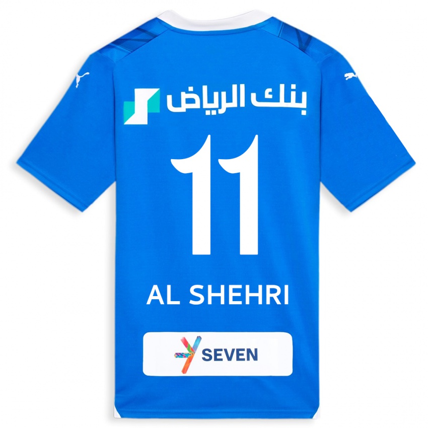 Børn Saleh Al-Shehri #11 Blå Hjemmebane Spillertrøjer 2023/24 Trøje T-Shirt