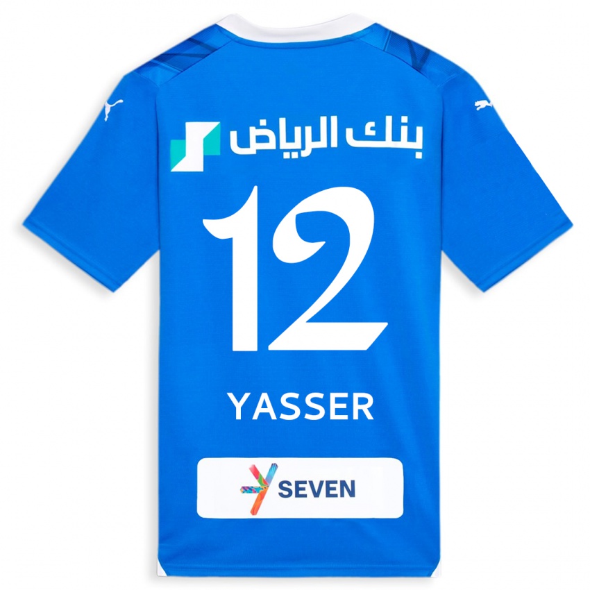 Børn Yasser Al-Shahrani #12 Blå Hjemmebane Spillertrøjer 2023/24 Trøje T-Shirt