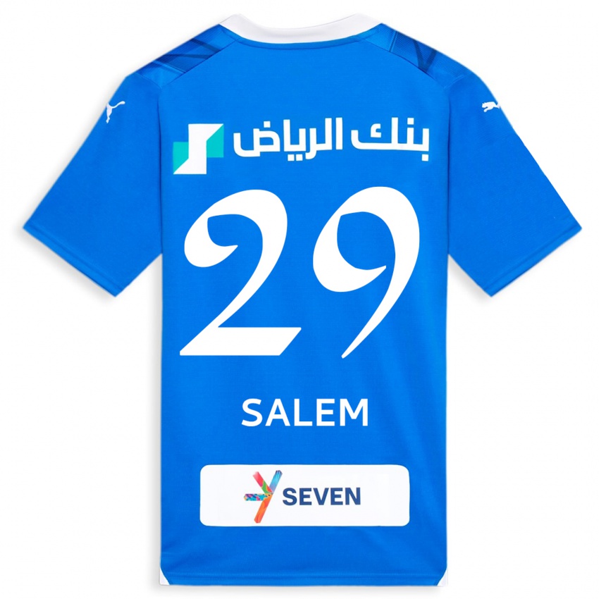 Børn Salem Al-Dawsari #29 Blå Hjemmebane Spillertrøjer 2023/24 Trøje T-Shirt