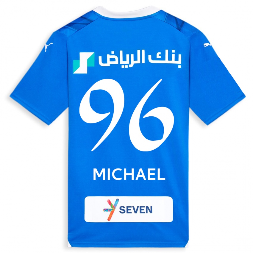 Børn Michael #96 Blå Hjemmebane Spillertrøjer 2023/24 Trøje T-Shirt
