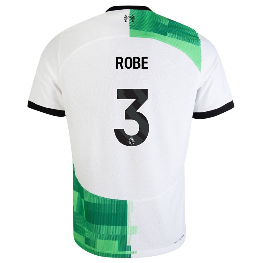 Børn Leighanne Robe #3 Hvid Grøn Udebane Spillertrøjer 2023/24 Trøje T-Shirt