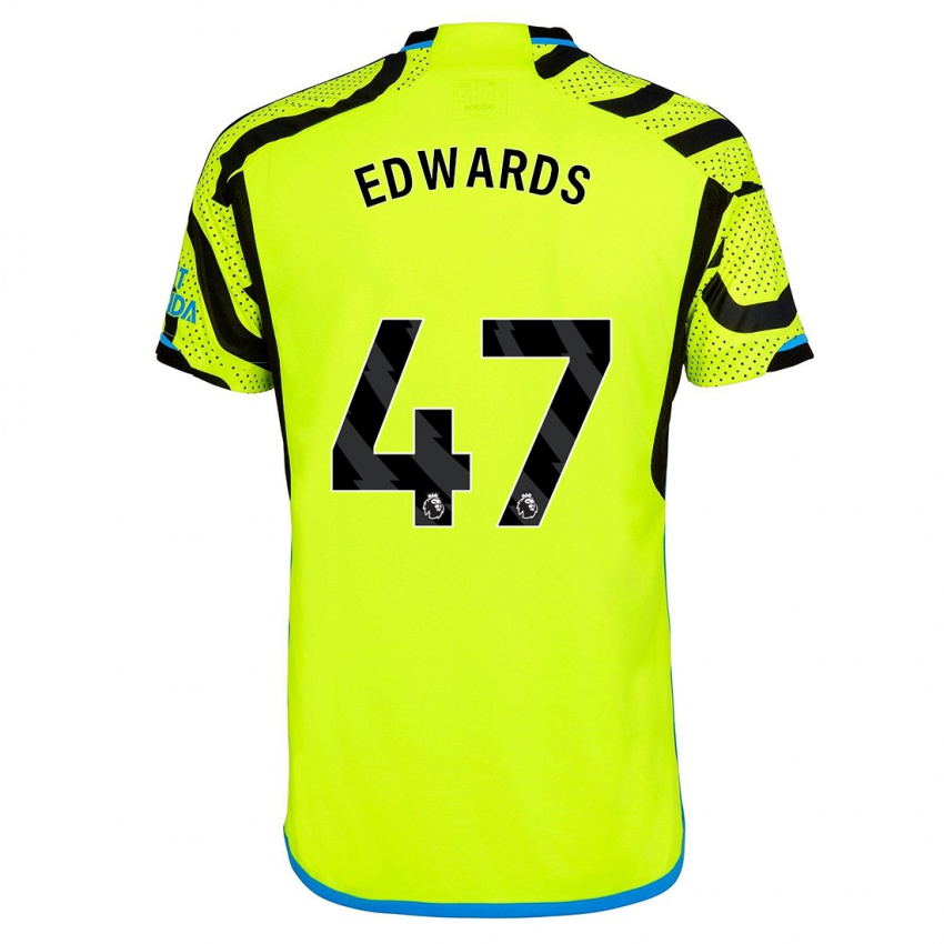 Børn Khayon Edwards #47 Gul Udebane Spillertrøjer 2023/24 Trøje T-Shirt
