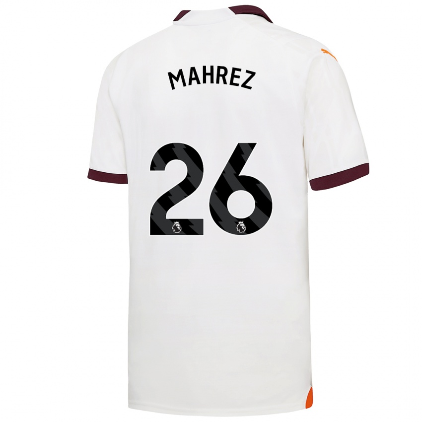 Børn Riyad Mahrez #26 Hvid Udebane Spillertrøjer 2023/24 Trøje T-Shirt