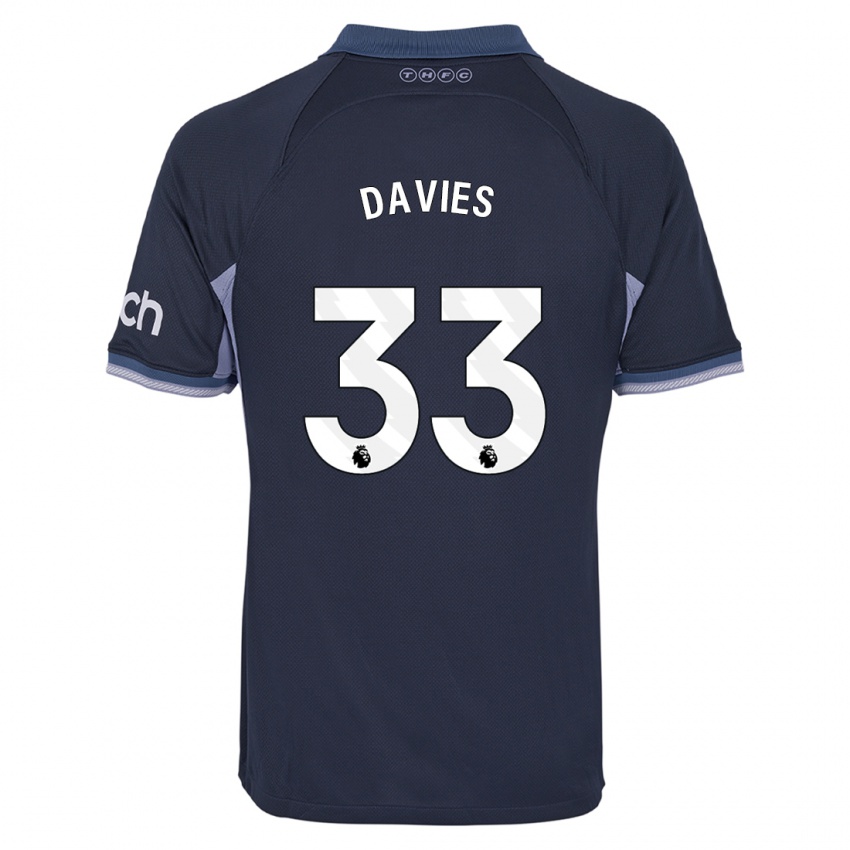 Børn Ben Davies #33 Mørkeblå Udebane Spillertrøjer 2023/24 Trøje T-Shirt