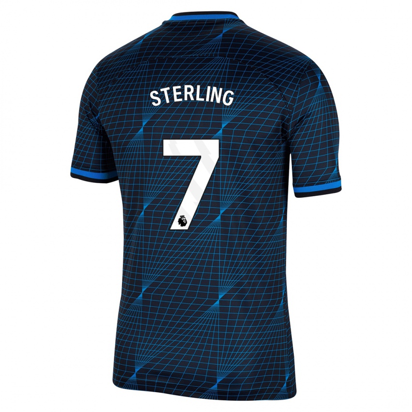 Børn Raheem Sterling #7 Mørkeblå Udebane Spillertrøjer 2023/24 Trøje T-Shirt