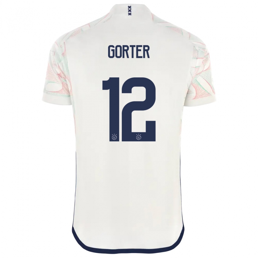Børn Jay Gorter #12 Hvid Udebane Spillertrøjer 2023/24 Trøje T-Shirt