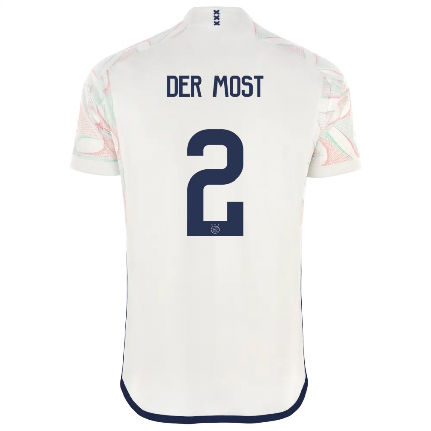 Børn Liza Van Der Most #2 Hvid Udebane Spillertrøjer 2023/24 Trøje T-Shirt