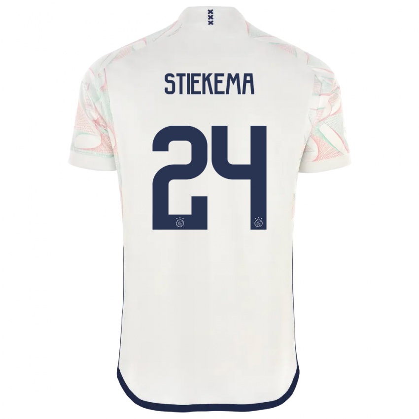 Børn Iris Stiekema #24 Hvid Udebane Spillertrøjer 2023/24 Trøje T-Shirt