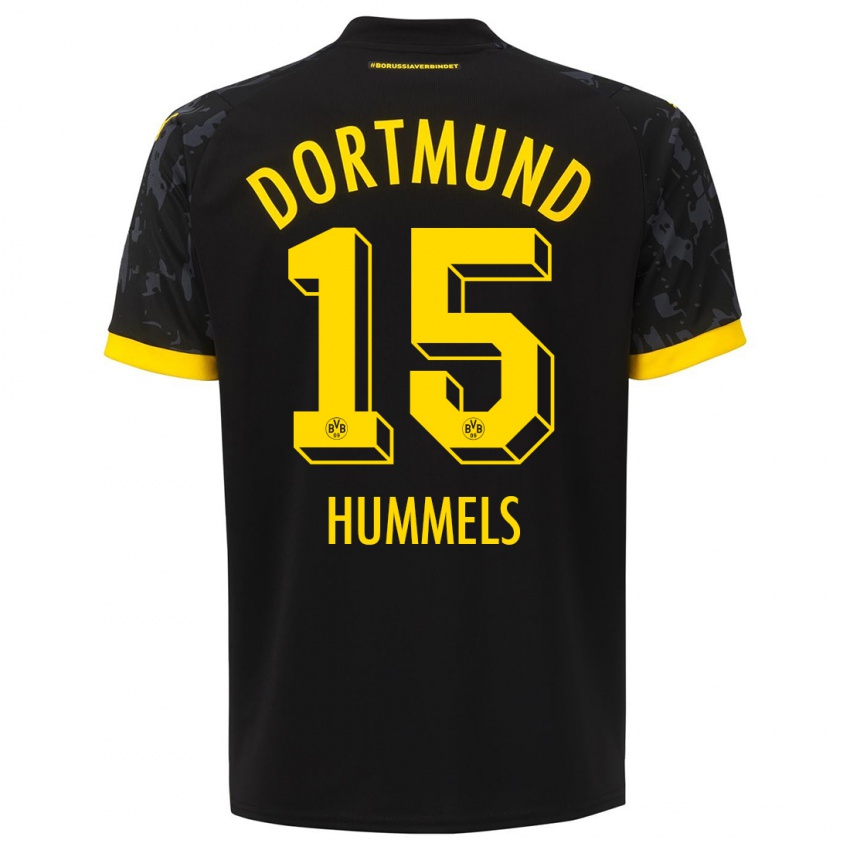 Børn Mats Hummels #15 Sort Udebane Spillertrøjer 2023/24 Trøje T-Shirt