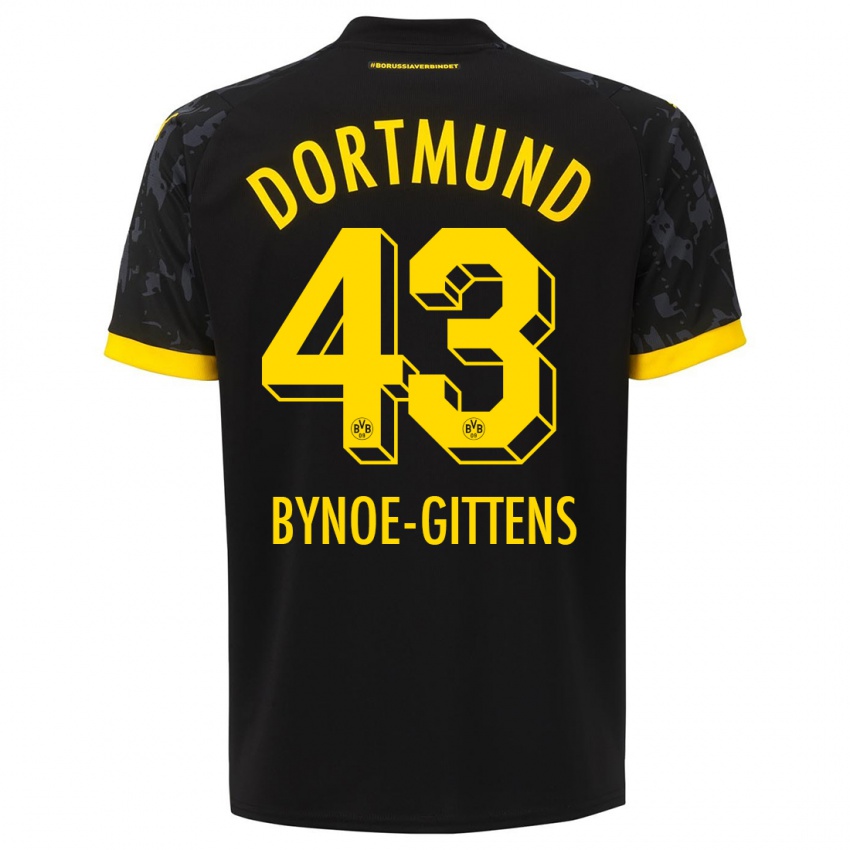 Børn Jamie Bynoe-Gittens #43 Sort Udebane Spillertrøjer 2023/24 Trøje T-Shirt