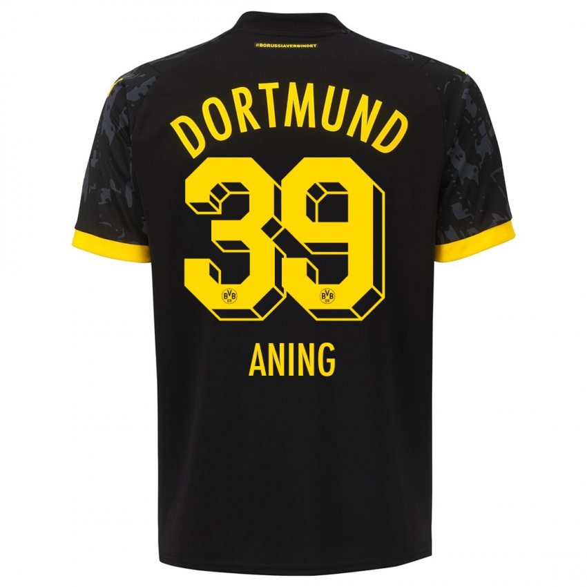 Børn Prince Aning #39 Sort Udebane Spillertrøjer 2023/24 Trøje T-Shirt