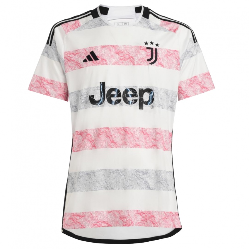 Børn Manuel Locatelli #5 Hvid Pink Udebane Spillertrøjer 2023/24 Trøje T-Shirt