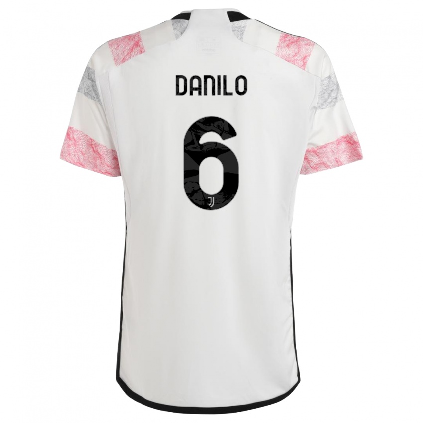 Børn Danilo #6 Hvid Pink Udebane Spillertrøjer 2023/24 Trøje T-Shirt