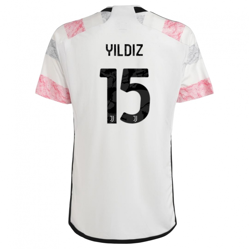 Børn Kenan Yildiz #0 Hvid Pink Udebane Spillertrøjer 2023/24 Trøje T-Shirt