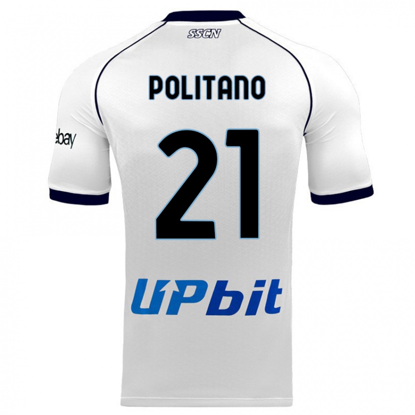 Børn Matteo Politano #21 Hvid Udebane Spillertrøjer 2023/24 Trøje T-Shirt
