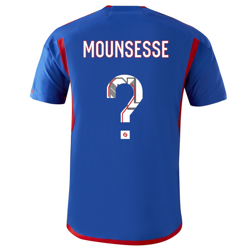 Børn Jeremy Mounsesse #0 Blå Rød Udebane Spillertrøjer 2023/24 Trøje T-Shirt