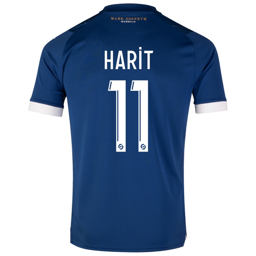 Børn Amine Harit #11 Mørkeblå Udebane Spillertrøjer 2023/24 Trøje T-Shirt