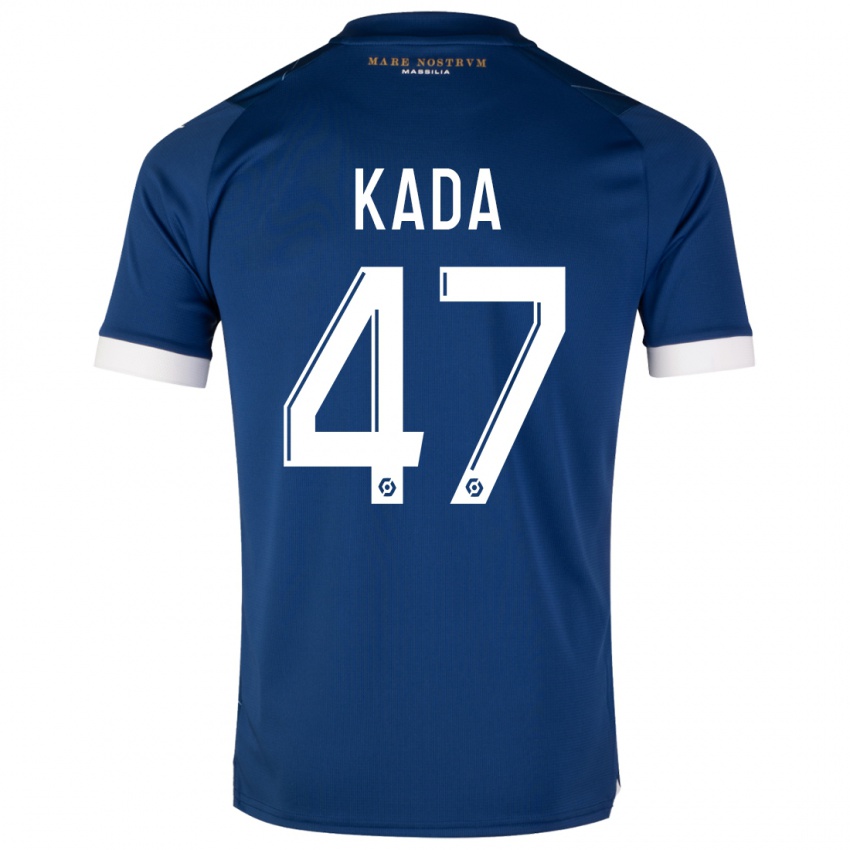 Børn Joakim Kada #47 Mørkeblå Udebane Spillertrøjer 2023/24 Trøje T-Shirt