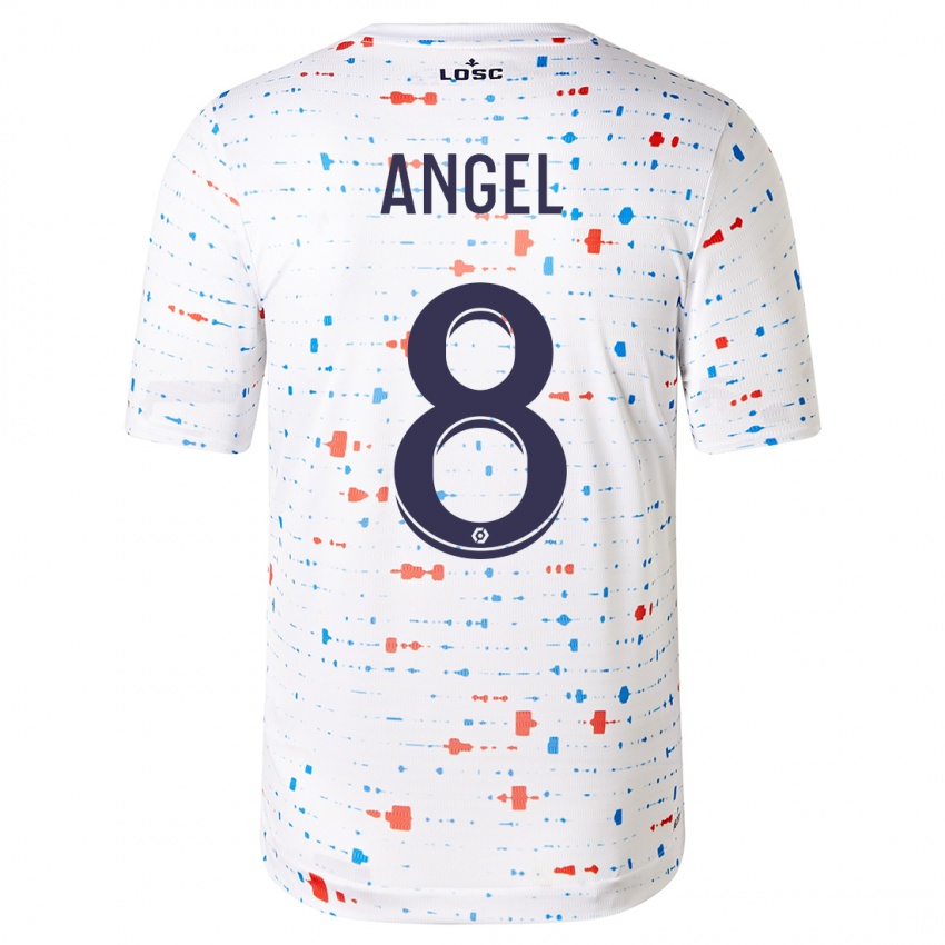 Børn Angel Gomes #8 Hvid Udebane Spillertrøjer 2023/24 Trøje T-Shirt