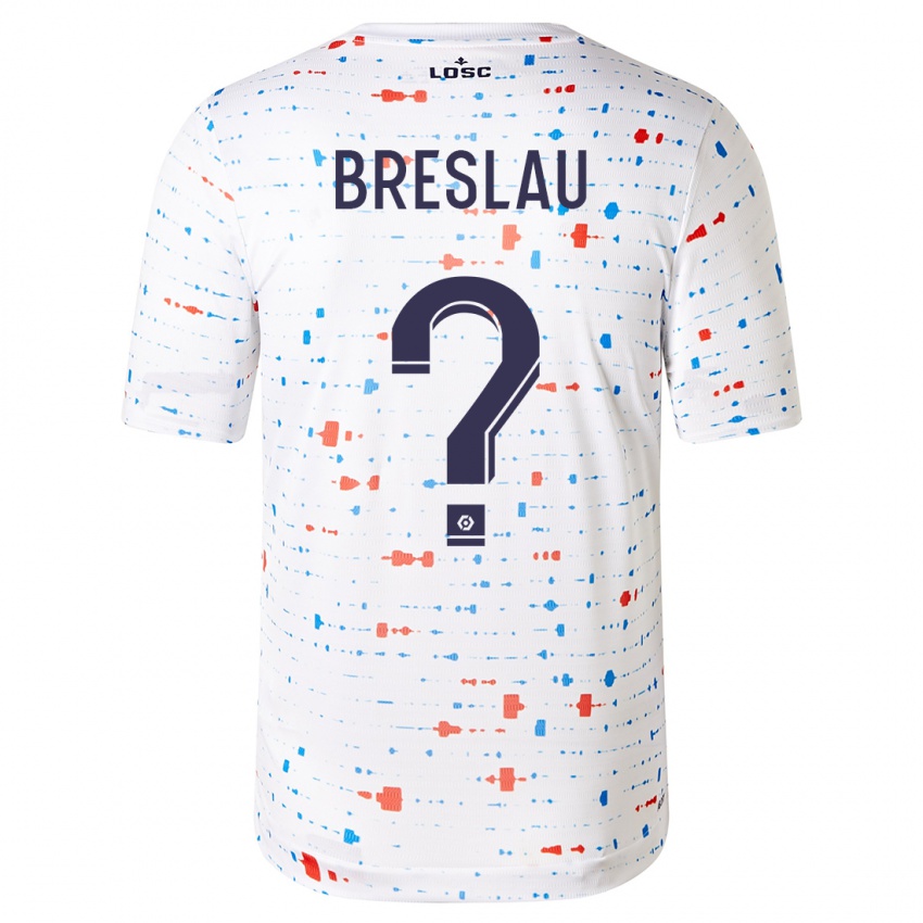 Børn Jessy Breslau #0 Hvid Udebane Spillertrøjer 2023/24 Trøje T-Shirt