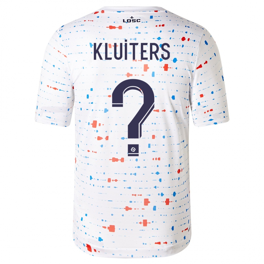 Børn Luuk Kluiters #0 Hvid Udebane Spillertrøjer 2023/24 Trøje T-Shirt