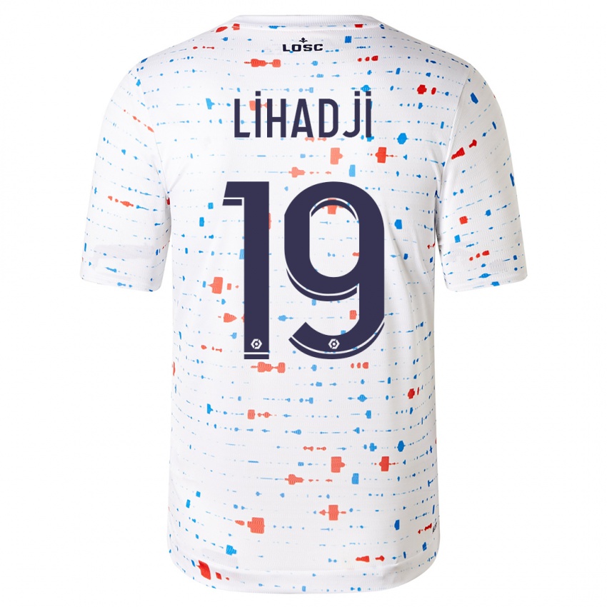 Børn Isaac Lihadji #19 Hvid Udebane Spillertrøjer 2023/24 Trøje T-Shirt