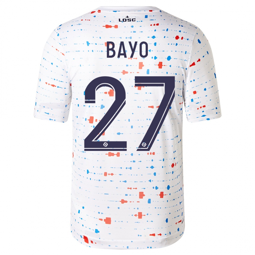 Børn Mohamed Bayo #27 Hvid Udebane Spillertrøjer 2023/24 Trøje T-Shirt