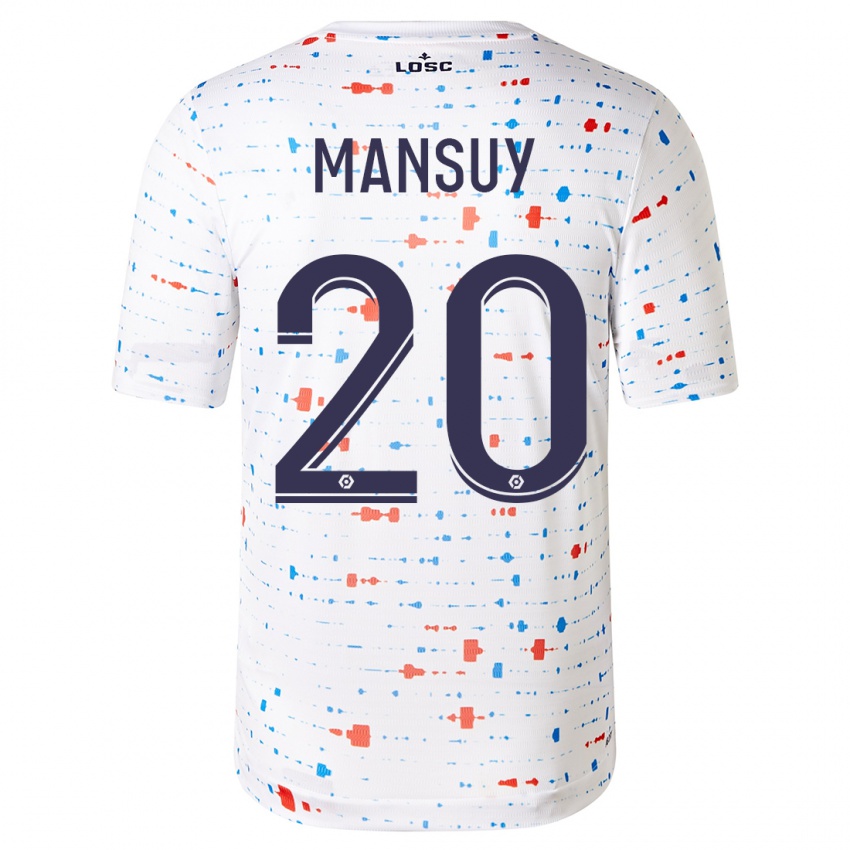 Børn Heloise Mansuy #20 Hvid Udebane Spillertrøjer 2023/24 Trøje T-Shirt