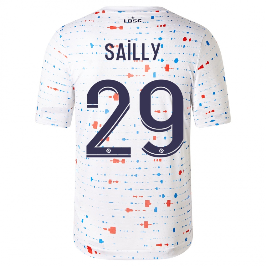 Børn Charlotte Sailly #29 Hvid Udebane Spillertrøjer 2023/24 Trøje T-Shirt