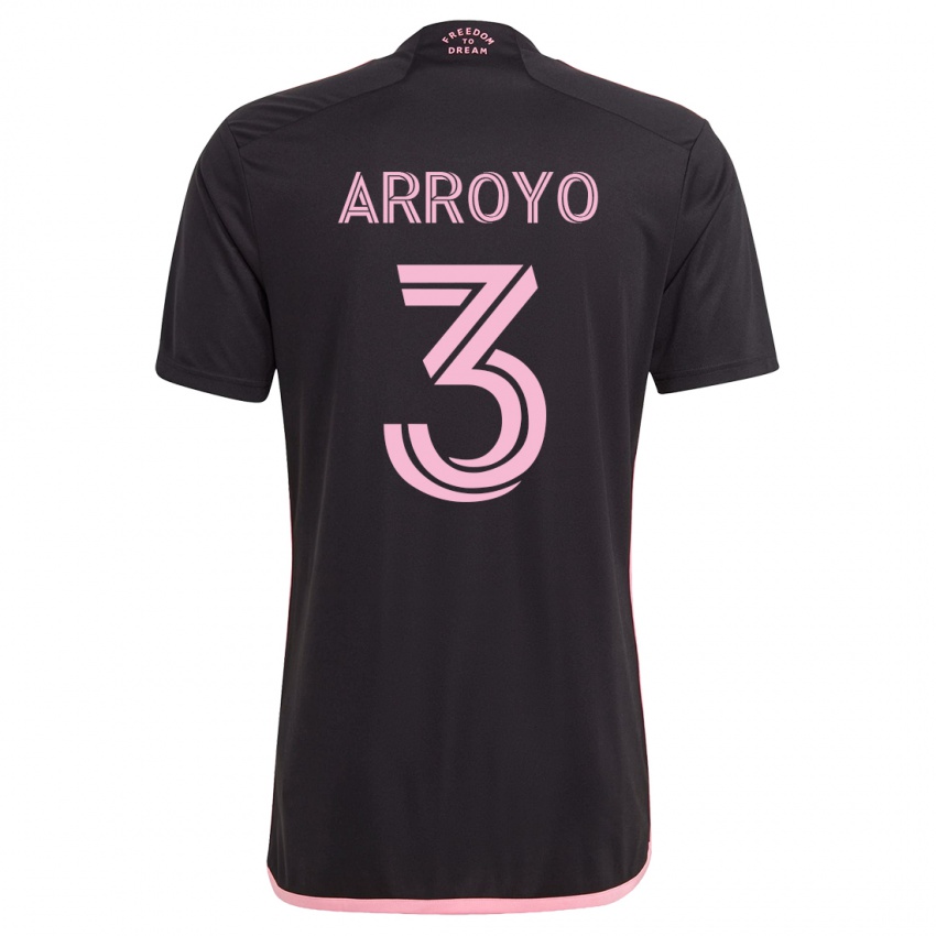 Børn Dixon Arroyo #3 Sort Udebane Spillertrøjer 2023/24 Trøje T-Shirt