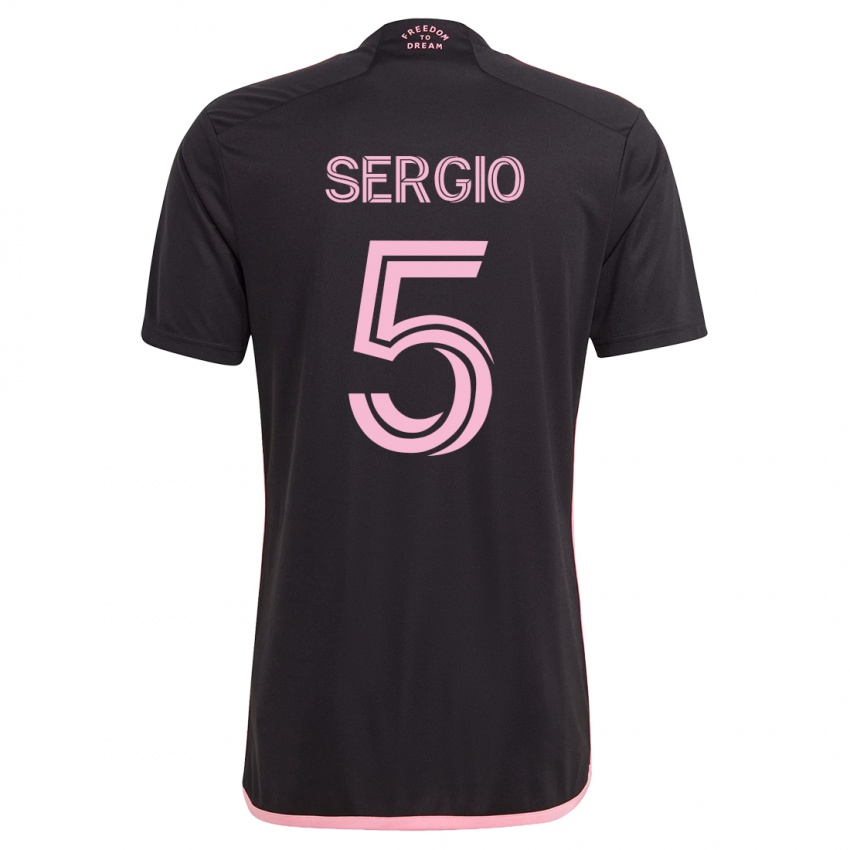 Børn Sergio Busquets #5 Sort Udebane Spillertrøjer 2023/24 Trøje T-Shirt
