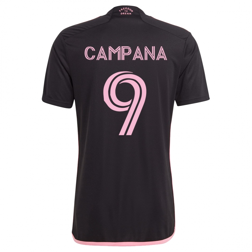 Børn Leonardo Campana #9 Sort Udebane Spillertrøjer 2023/24 Trøje T-Shirt