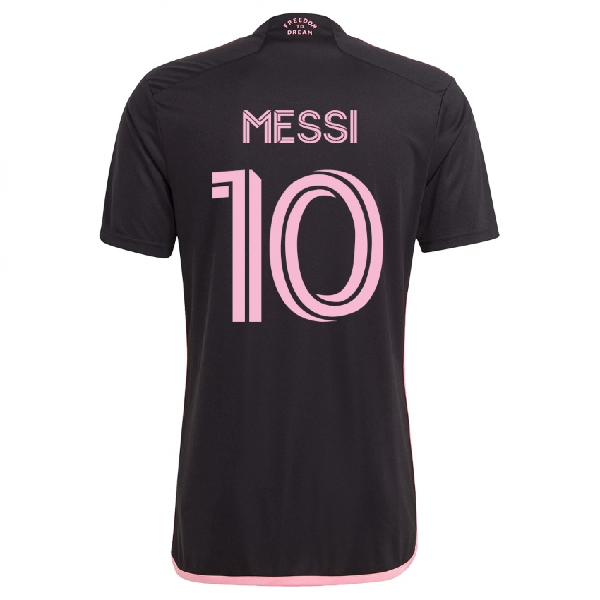 Børn Lionel Messi #10 Sort Udebane Spillertrøjer 2023/24 Trøje T-Shirt