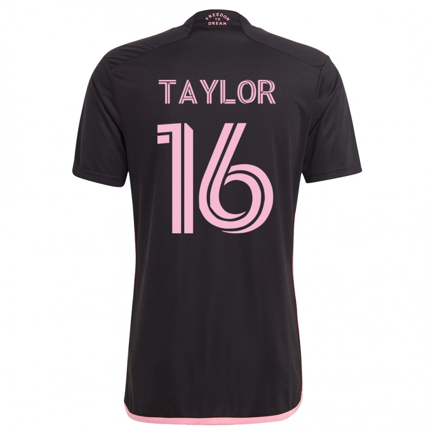 Børn Robert Taylor #16 Sort Udebane Spillertrøjer 2023/24 Trøje T-Shirt