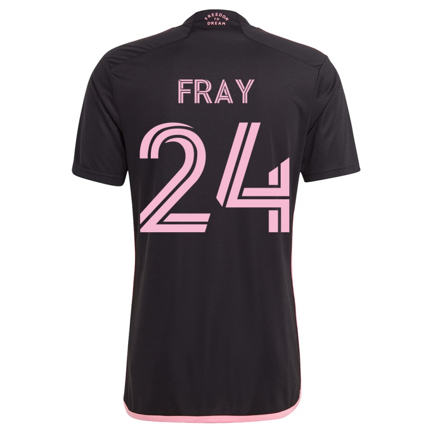 Børn Ian Fray #24 Sort Udebane Spillertrøjer 2023/24 Trøje T-Shirt