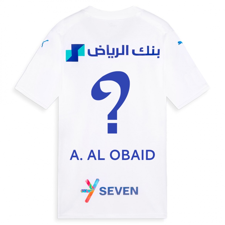 Børn Abdulrahman Al-Obaid #0 Hvid Udebane Spillertrøjer 2023/24 Trøje T-Shirt