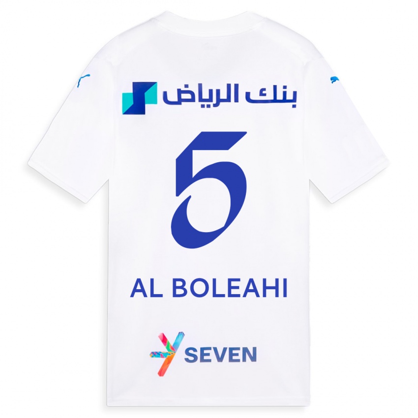 Børn Ali Al-Boleahi #5 Hvid Udebane Spillertrøjer 2023/24 Trøje T-Shirt