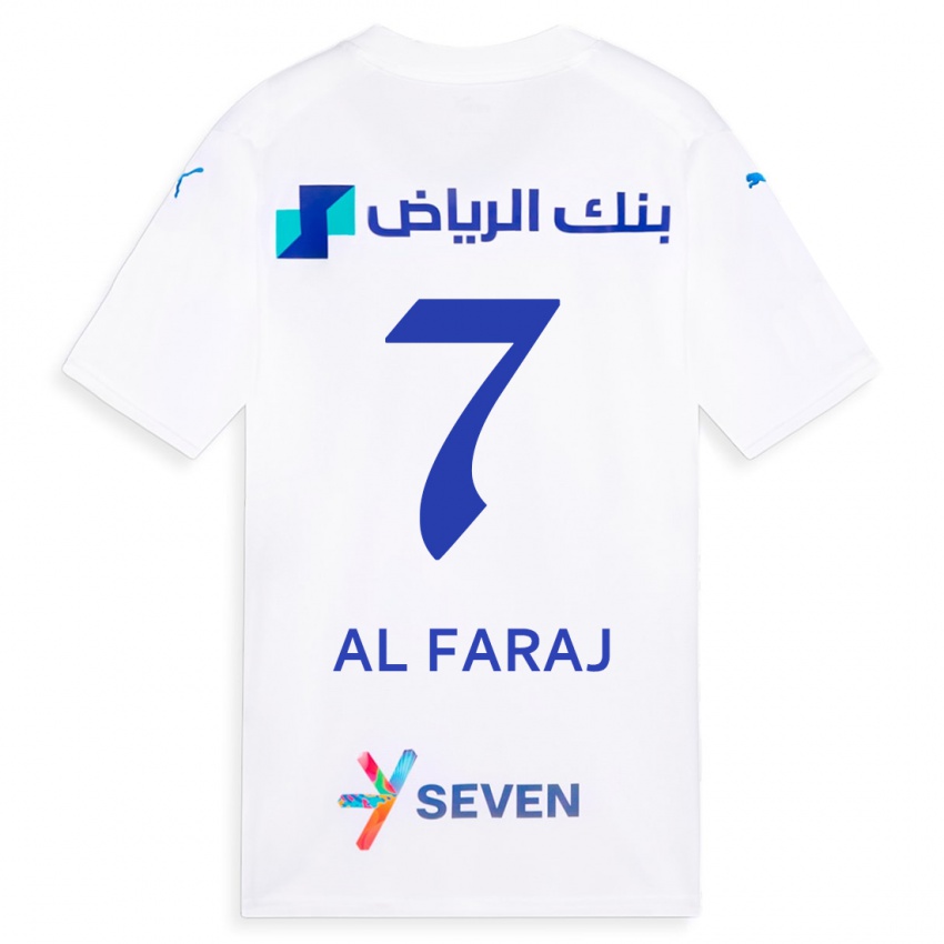 Børn Salman Al-Faraj #7 Hvid Udebane Spillertrøjer 2023/24 Trøje T-Shirt