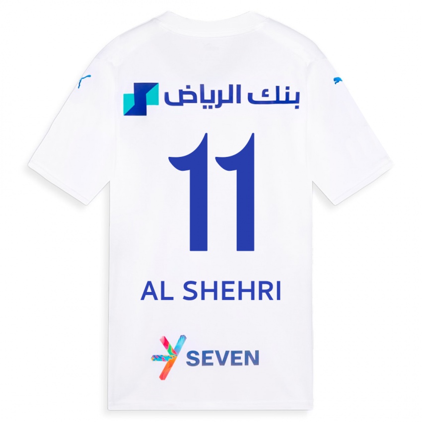 Børn Saleh Al-Shehri #11 Hvid Udebane Spillertrøjer 2023/24 Trøje T-Shirt