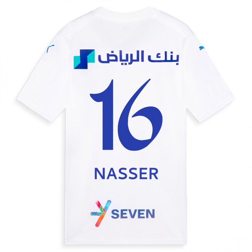 Børn Nasser Al-Dawsari #16 Hvid Udebane Spillertrøjer 2023/24 Trøje T-Shirt