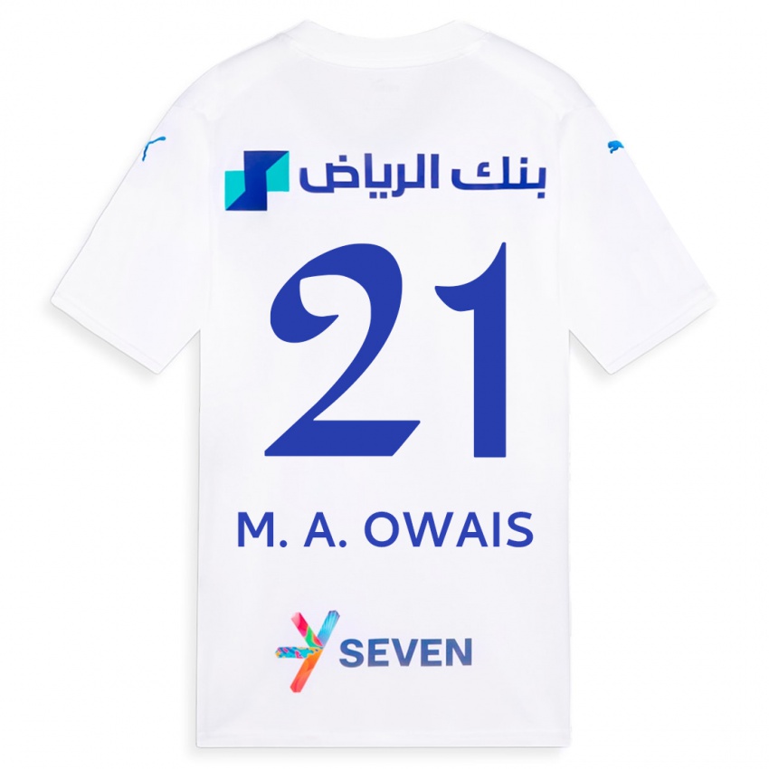 Børn Mohammed Al-Owais #21 Hvid Udebane Spillertrøjer 2023/24 Trøje T-Shirt