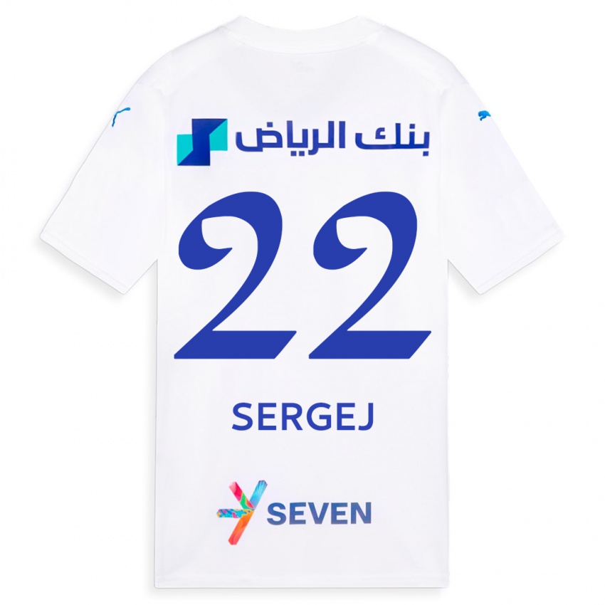 Børn Sergej Milinkovic-Savic #22 Hvid Udebane Spillertrøjer 2023/24 Trøje T-Shirt
