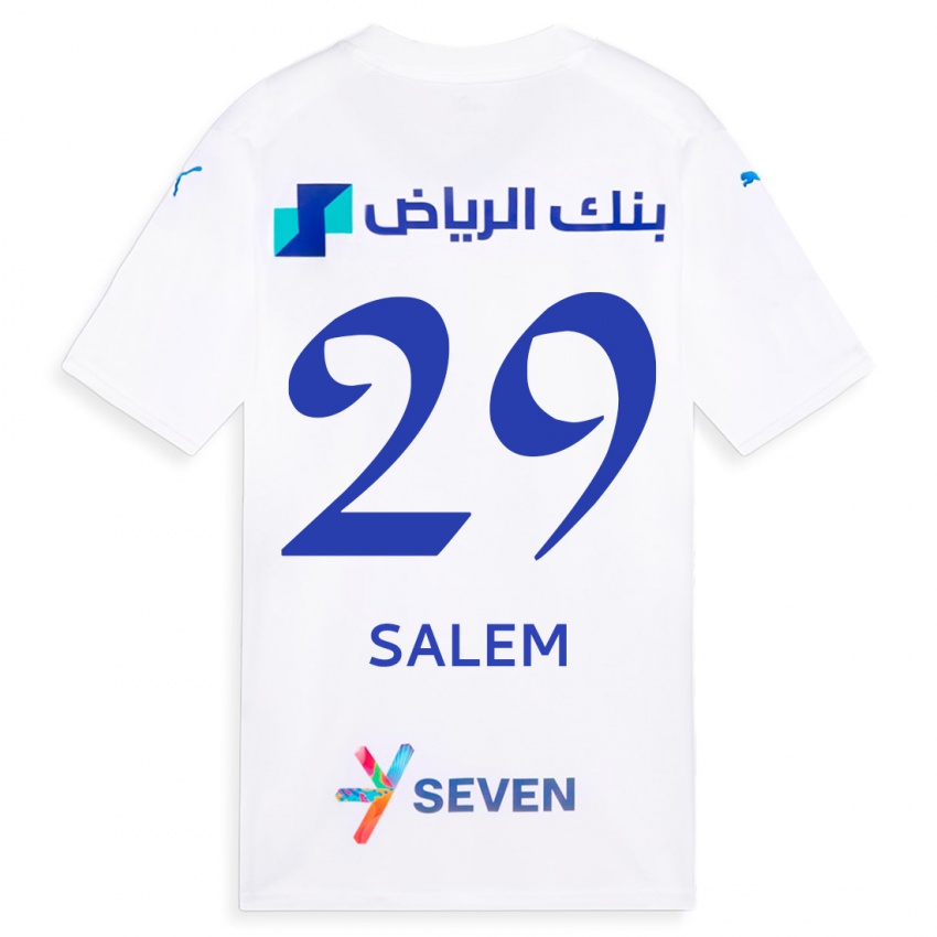 Børn Salem Al-Dawsari #29 Hvid Udebane Spillertrøjer 2023/24 Trøje T-Shirt